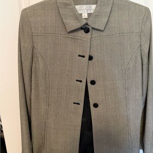 Larry Levine Gray Plaid Women's Suit